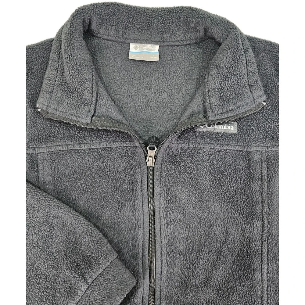 Columbia Steens II Mountain Fleece Jacket Boys Youth Large 14/16 Grey Full‎ Zip